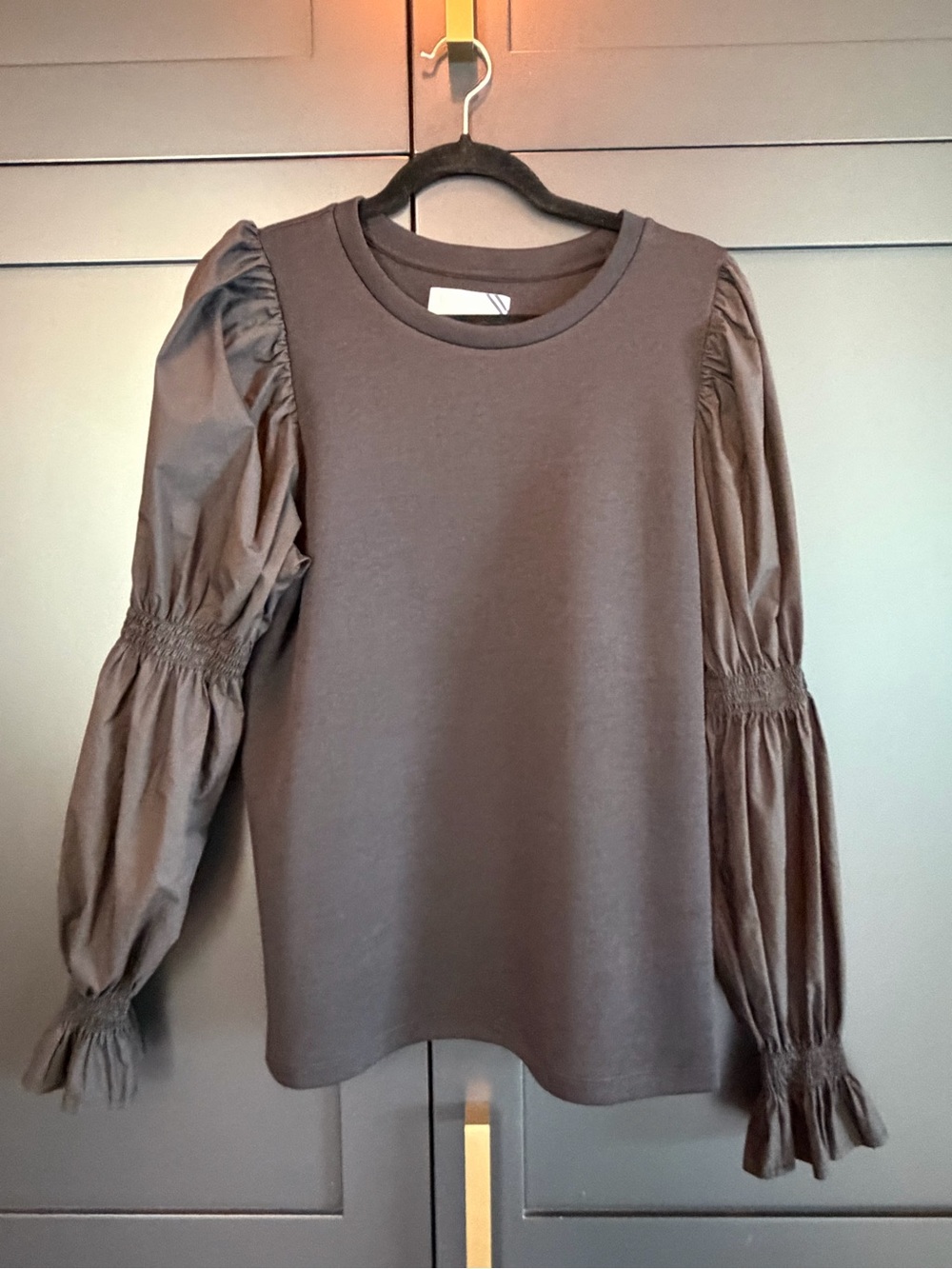 Addison Bay Black Puff-Sleeve top